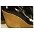 Celine Daoust Céline Celine Schwarzes Lackleder Beige Crepe Wedge Plateaustiefel Schuhe Gr 37 - Ansicht 10