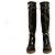 Celine Daoust Céline Celine Schwarzes Lackleder Beige Crepe Wedge Plateaustiefel Schuhe Gr 37 - Ansicht 2