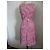 Autre Marque Kleid aus Leinen und Seide, Taille 38. Pink - Ansicht 2