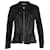 Hugo Boss BOSS Zip Peplum Jacket en cuir d'agneau noir  ref.903465