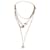 Dior Pearl Mise En Dior Multistrang-Halskette mit Kunstperlen aus goldfarbenem Metall Golden Weißgold  ref.903476