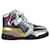 Isabel Marant Bresse Metallic Colorblock High-Top Sneakers in Multicolor Leather Multiple colors  ref.903505