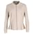 Hugo Boss BOSS Zip Peplum Jacket in Cream Lambskin Leather White  ref.903512