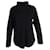 Theory High Collar Ribbed Sweater in Black Cashmere Wool  ref.903519