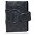 Couverture d'agenda Chanel en cuir noir Cambon Ligne