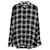 Saint Laurent Kariertes Hemd aus schwarz-weißer Baumwolle Grau  ref.903786