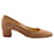 Gianvito Rossi Blockabsatz-Pumps aus braunem Wildleder Schweden  ref.903789