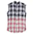 Saint Laurent Distressed Checkered Vest in Multicolor Cotton Multiple colors  ref.903806