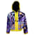 Chaqueta con capucha de poliéster violeta con jacquard satinado estampado Teddy de Saint Laurent Púrpura  ref.903811