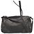 Maud Frizon Leather and suede Cabas shoulder bag Dark grey Dark brown Gold hardware