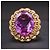 Autre Marque Gelbgold-Lila-Topas-Ring 18 Karat Gold hardware - Ansicht 3