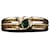 Autre Marque Bisel de anillo de esmeralda engastado en oro amarillo 18 quilates Verde oscuro Gold hardware  ref.904027