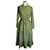 Autre Marque MOMONI Light olive color dress long new T38 IT SUBLIME Green Silk Cotton  ref.904034