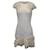 Alexander McQueen Mini robe ornée de fleurs en coton crème Blanc Écru  ref.904186