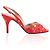 Gina Red Crystal Embellished Slingback Sandals - view 2
