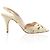 Gina Light Green Crystal Embellished Slingback Sandals - view 2