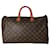 Louis Vuitton Schnelle Modellhandtasche 40 Dunkelbraun Leinwand  ref.905537