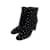 SAINT LAURENT  Ankle boots T.EU 36.5 velvet Black  ref.905823