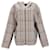 Hermès Hermes Checkered Print Hooded Zip Jacket in Brown Organic Cotton  ref.906382