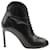 Alaïa Alaia Hook and Eye Embellished Booties in Black Leather  ref.906390