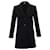 Gabardina con botonadura sencilla en lana virgen negra de Balenciaga Negro  ref.906392