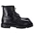 Givenchy Squared Zip Ankle Boots aus schwarzem Leder  ref.906420