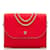 Borsa a tracolla in cotone trapuntata Chanel CC con patta Borsa a tracolla in cotone in buone condizioni Rosso  ref.906447