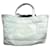 Bolsa tote Chanel XL edição limitada Preto Branco Couro Algodão Polietileno  ref.907186