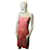 Autre Marque Gilar trägerloses Kleid aus Seide und Pailletten Koralle  ref.908140