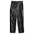 Autre Marque The Frankie Shop Pantaloni con pieghe in ecopelle nera Nero Plastica Poliuretano  ref.908160