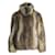 Abrigo grueso de cuello alto con pelo sintético marrón de Zadig & Voltaire Castaño Acrílico  ref.908165