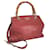 Gucci Einkaufstasche aus Bambus 336032 Rot Leder  ref.908236