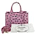 Prada Elephant Print Canapa Handbag Pink Cloth  ref.908259