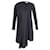 Victoria Beckham Robe drapée à manches longues sur le devant en viscose noire Fibre de cellulose  ref.908841