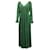 Self portrait Self-Portrait Pleated V-Neck Gown in Green Polyester  ref.908855