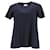 Camiseta de manga corta con cuello redondo en poliéster azul marino de Red Valentino Negro  ref.908863
