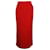 Autre Marque Nº21 Jupe crayon mi-longue taille haute en mélange d'acétate de viscose rouge Fibre de cellulose  ref.908864