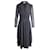 Sandro Paris Pleated Sheer Sleeve Midi Dress in Black Polyester  ref.908884