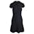 Autre Marque Kurzärmliges Kleid mit V-Ausschnitt von Max Mara Studio aus schwarzer Viskose Zellulosefaser  ref.908887