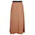 Moncler Flared A-Line Midi Skirt in Brown Viscose Cellulose fibre  ref.908891