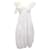 Self Portrait One Shoulder Ruffled Midi Dress in White Polyester Lace  ref.908892