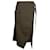 Sacai Asymmetric Side Slit Skirt in Khaki Wool  Green  ref.908900