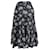 Saia midi floral em camadas Sea New York Alessia em algodão preto  ref.908927