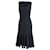 Dolce & Gabbana Midikleid mit quadratischem Ausschnitt aus schwarzer Wolle  ref.908934