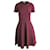 Mini robe ornée d'une jupe évasée Sandro en viscose bordeaux Fibre de cellulose  ref.908953