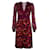 Diane Von Furstenberg Vestido DvF Leyah de seda con estampado Midnight Kiss Multicolor  ref.909121