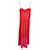 Bcbg Max Azria vestido longo de seda alicia Laranja Coral  ref.909125