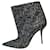 Saint Laurent Pierre 95 ankle boots in metallic glitter Silvery Green Leather  ref.909126