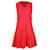Theory V-Neck Sleeveless Admiral Crepe Short Dress in Red Triacetate Synthetic  ref.909138