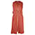 Diane von Furstenberg Robe ceinturée zippée sur le devant en coton marron  ref.909139
